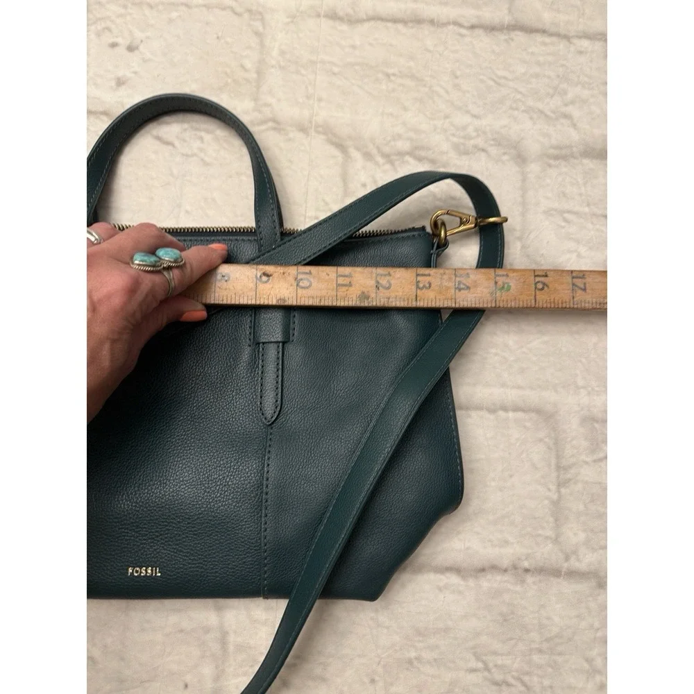 Fossil Skylar Satchel Crossbody Green Leather Handbag‎  $198 F